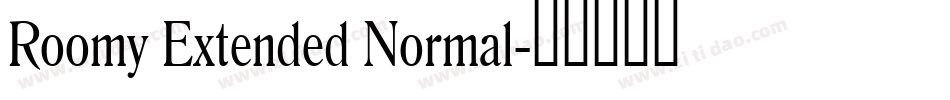 Roomy Extended Normal字体转换